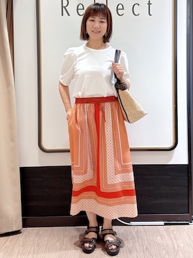 「Reflect（リフレクト）のアイテム（トップス）」を使った、nekoさん（レディース・159cm）の夏コーディネート