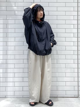 「INDIVI（インディヴィ）の◆ラップ風フリルスカート（スカート、ピンク系）」を使った、oiさん（レディース・155cm）の春コーディネート
