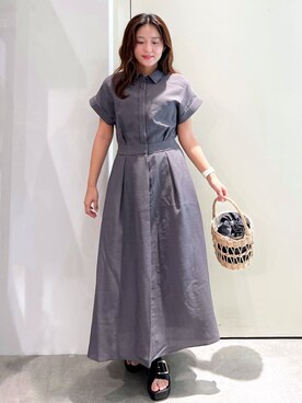 「オフィスカジュアル」｜「アイテム（ワンピース）」を使った、Unaさん（レディース・160cm）の春コーディネート
