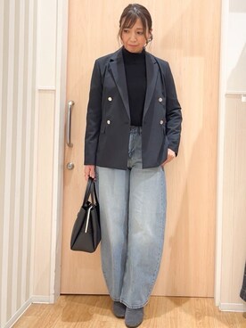 「SHOO・LA・RUE（シューラルー）のアイテム（テーラードジャケット）」を使った、natsumiさん（レディース・160cm）の冬コーディネート