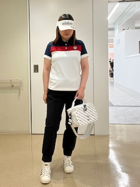 「アイテム（サンバイザー）」を使った、タケさん（レディース・157cm）の夏コーディネート