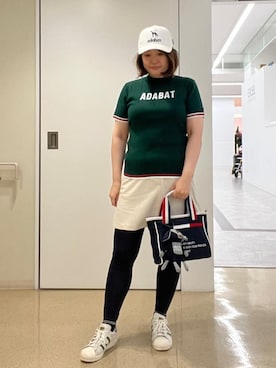 「adabat（アダバット）のアイテム」を使った、タケさん（レディース・157cm）の春コーディネート