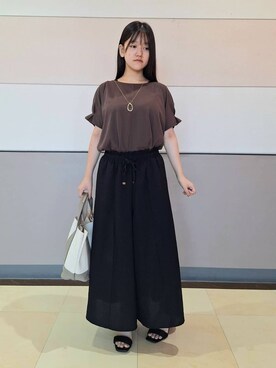 「DRESKIP（ドレスキップ）のアイテム」を使った、Sachaさん（レディース・154cm）の夏コーディネート