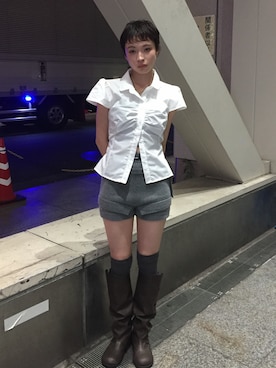 「BLACKUP（ブラックアップ）のアイテム」を使った、琉月/ルナさん（レディース・158cm）の夏コーディネート