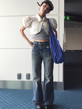 「EMIS（イミス）のアイテム（帽子）」を使った、琉月/ルナさん（レディース・158cm）の夏コーディネート