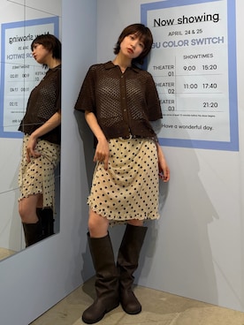 「ブーツコーデ」｜琉月/ルナさん（レディース・158cm）の春コーディネート