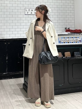 「アイテム（ヘアゴム、ホワイト系）」を使った、れみ　　さん（レディース・157cm）の夏コーディネート