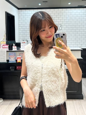 「アイテム（スウェットパンツ、ブラウン系）」を使った、れみ　　さん（レディース・157cm）の秋コーディネート