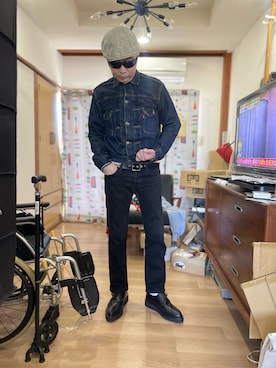 「FULLCOUNT（フルカウント）のアイテム（パンツ）」を使った、chabomattsさん（メンズ・166cm）の秋コーディネート
