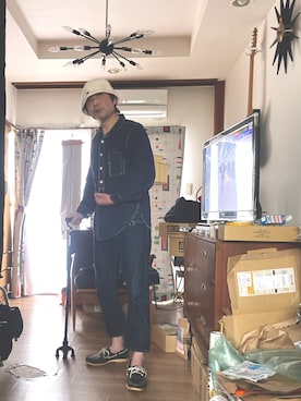 「Paraboot（パラブーツ）のアイテム」を使った、chabomattsさん（メンズ・166cm）の夏コーディネート