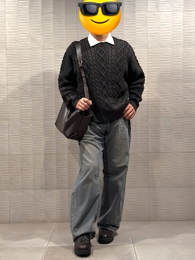 「アイテム（バッグ）」を使った、政宗さん（メンズ・178cm）の冬コーディネート