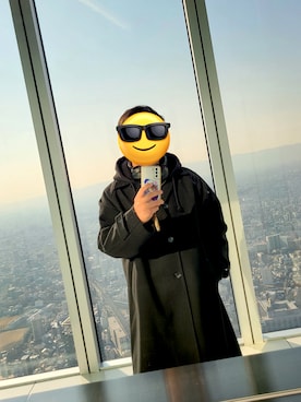 「アイテム（ステンカラーコート）」を使った、政宗さん（メンズ・178cm）の冬コーディネート