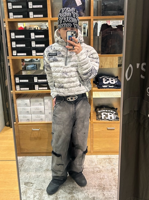 セール】【Sourcream】中綿ハーフジップフードプルオーバー（ブルゾン