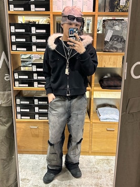 「アイテム（ニットキャップ/ビーニー）」を使った、Rionさん（メンズ・170cm）の秋コーディネート