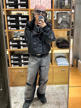 「アイテム（ミリタリージャケット）」を使った、Rionさん（メンズ・170cm・20代）の秋コーディネート