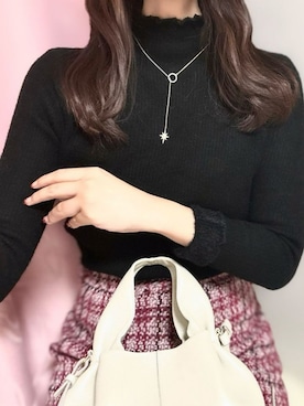 「SEU（エスイーユー）のアイテム」を使った、彭海城さん（レディース・157cm）の冬コーディネート