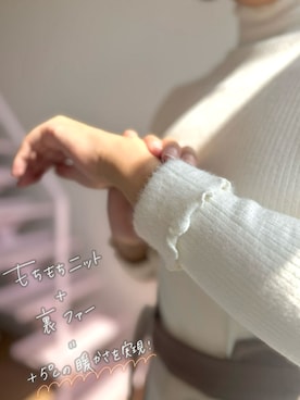 「SEU（エスイーユー）のアイテム」を使った、彭海城さん（レディース・160cm）の冬コーディネート