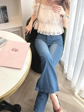 「SEU（エスイーユー）のアイテム」を使った、彭海城さん（レディース・164cm）の冬コーディネート