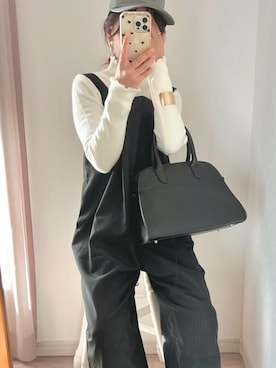 「SEU（エスイーユー）のアイテム」を使った、彭海城さん（レディース・153cm）の冬コーディネート