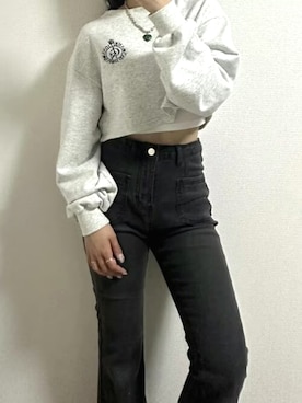 「SEU（エスイーユー）のアイテム」を使った、彭海城さん（レディース・156cm）の冬コーディネート