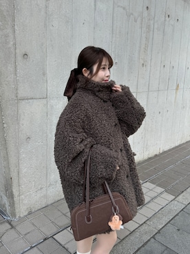 「アイテム（ダッフルコート）」を使った、33haruharuさん（レディース・154cm）の秋コーディネート