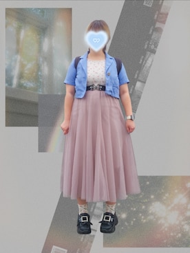 「axes femme（アクシーズファム）のアイテム（ベルト）」を使った、もか🌹💙さん（レディース・162cm）の秋コーディネート