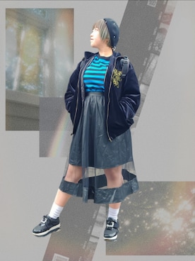 「Remind me and forever（リマインドミーアンドフォーエバー）のアイテム」を使った、🕯꒦꒷𝗠𝗢𝗠𝗢𝗞𝗔꒷꒦🦋さん（レディース・162cm）の冬コーディネート