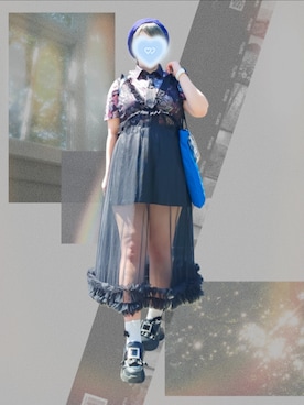 「no brand（ノーブランド）のアイテム」を使った、🕯꒦꒷𝗠𝗢𝗠𝗢𝗞𝗔꒷꒦🦋さん（レディース・162cm）の夏コーディネート