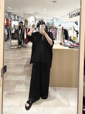 「LEPSIM（レプシィム）のステンレス2WAYマンテルネックレス　633035（ネックレス、シルバー系）」を使った、0715mmtさん（レディース）の春コーディネート