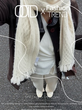 「STUDIO NICHOLSON（スタジオニコルソン）のアイテム」を使った、かおりさん（レディース・159cm）の冬コーディネート