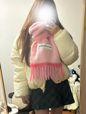 「アイテム（マフラー）」を使った、s21337さん（レディース・162cm）の秋コーディネート