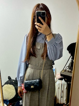 「アイテム（オールインワン・サロペット）」を使った、s21337さん（レディース・162cm・20代）の秋コーディネート