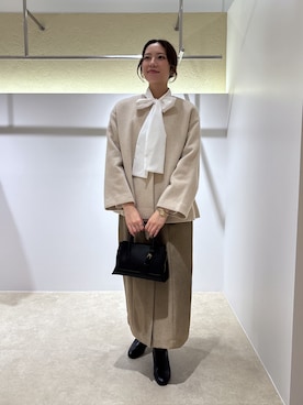 「NATURAL BEAUTY BASIC（ナチュラルビューティーベーシック）のアイテム（シャツ/ブラウス）」を使った、momonbb36000さん（レディース・158cm）の秋コーディネート