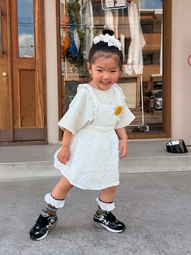 「アイテム（エプロン）」を使った、ぴぃちゃん‪🔆‬さん（キッズ・80cm）の夏コーディネート