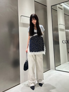 「CODE A（コードエー）のアイテム（パンツ）」を使った、chiyomi2さん（レディース・159cm）の夏コーディネート