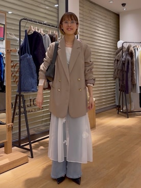「PAPILLONNER（パピヨネ）のアイテム」を使った、fujitaさん（レディース・152cm）の秋コーディネート