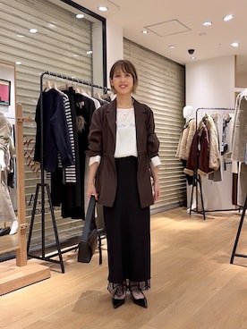 「PAPILLONNER（パピヨネ）のアイテム」を使った、fujitaさん（レディース・152cm）の秋コーディネート