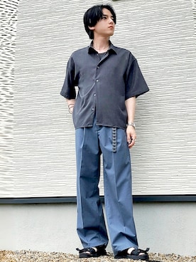 「CIYOT（シヨウト）のアイテム」を使った、QOOさん（メンズ・167cm）の夏コーディネート