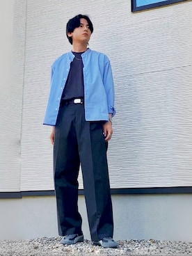 「PUMA（プーマ）のアイテム（スニーカー、グレー系）」を使った、QOOさん（メンズ・167cm）の夏コーディネート
