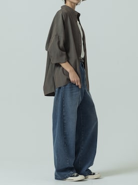 「SLICK（スリック）のアイテム（パンツ）」を使った、slickwearさん（レディース・176cm）の春コーディネート