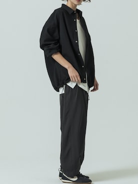 「SLICK（スリック）のアイテム（パンツ）」を使った、slickwearさん（レディース・176cm）の春コーディネート