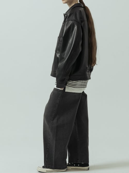ZOZO限定】 SLICK/スリック Sheep Leather Trucker Jacket/シープ