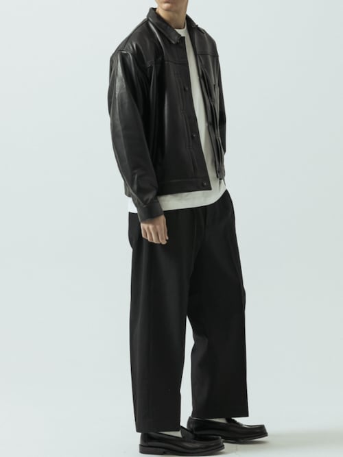 ZOZO限定】 SLICK/スリック Sheep Leather Trucker Jacket/シープ