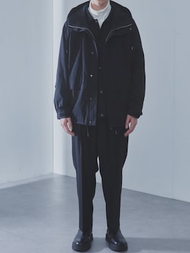 「SLICK（スリック）のアイテム（パンツ）」を使った、slickwearさん（メンズ・182cm）の春コーディネート