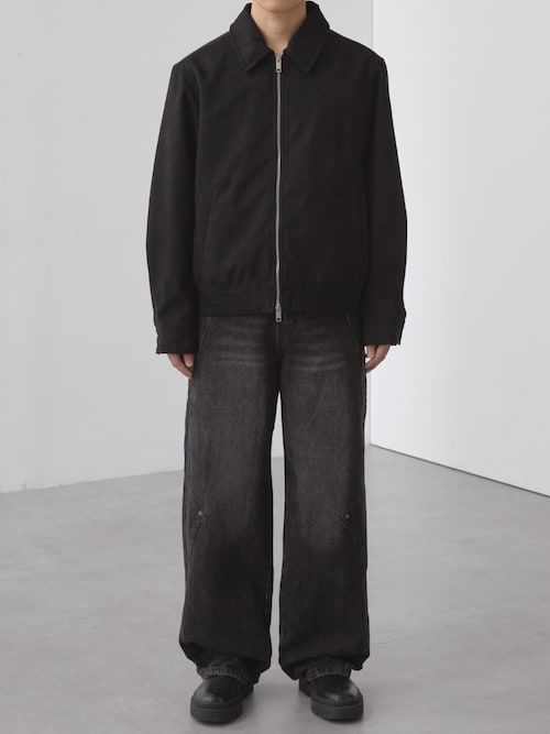 SLICK/スリック】Synthetic Suede Zip Jacket/シンセティック