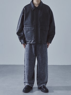 「アイテム（ミリタリージャケット）」を使った、slickwearさん（メンズ・170cm）の秋コーディネート