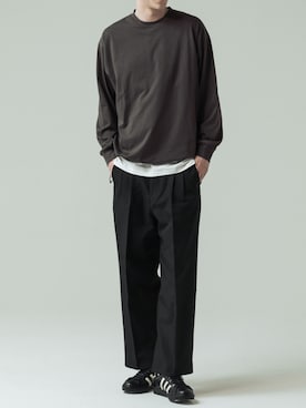 「SLICK（スリック）のアイテム」を使った、slickwearさん（メンズ・186cm）の冬コーディネート