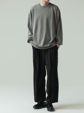 「SLICK（スリック）のアイテム（パンツ）」を使った、slickwearさん（メンズ・186cm）の春コーディネート