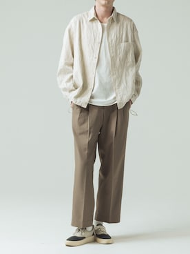 「SLICK（スリック）のアイテム（パンツ）」を使った、slickwearさん（メンズ・186cm）の春コーディネート