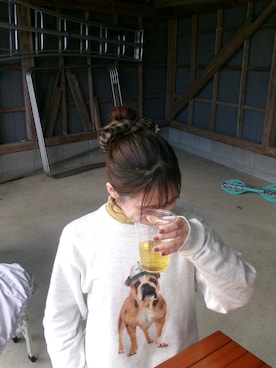 「アイテム（シュシュ）」を使った、なちゃんさん（レディース・149cm）の秋コーディネート